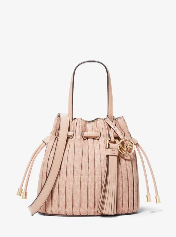 Damske Prenosná Taška Michael Kors Willa Extra-Small Pleated Logo Ruzove - Kabelky Michael Kors Akcia | VSNYD-5794
